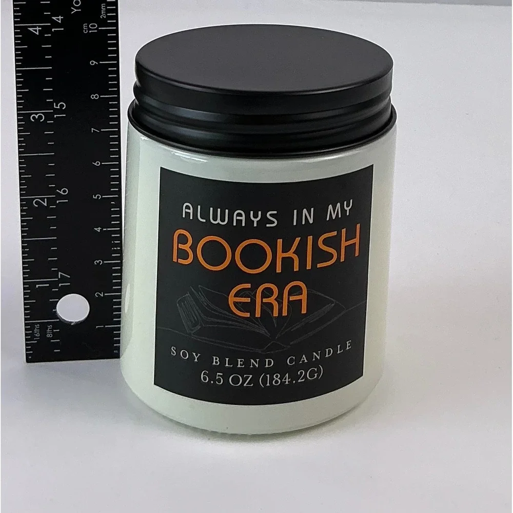 Think Ink Soy Blend Candle Green Tea Bamboo Bookish Era 6.5‎ oz